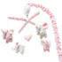 12 The Peanutshell Crib Mobile for Girls - Soft Pink Musical Baby Crib Mobile with Lullabies, Cute Elephant Baby Pink