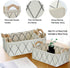 Storage Baskets for Organizing Toys, Small White Felt Fabric Bins for Home Office Closet Bathroom Bedroom