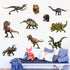Kiddle 3D Watercolour Dinosaur Kids Wall Stickers, Peel and Stick Removable Wall Decals for Nursery, Bedroom, Living