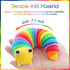 LUSTERMOON 2 Pieces Articulated Fidget Toy, Rainbow Caterpillar Toy Ocean Shark Decompression Toys, Stim Toy