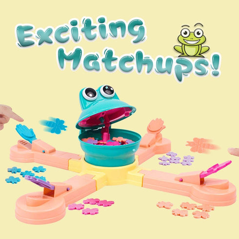 Classic Feed Frog Board Game - Multiplayer Athletic Game for Family and Friends, Fun Reaction Game