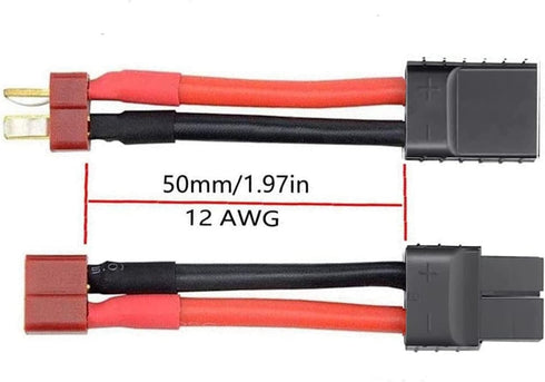 2pcs RC Lipo Battery Charger Conversion Cable Adapter, T Plug Male Female Connector for Various Models