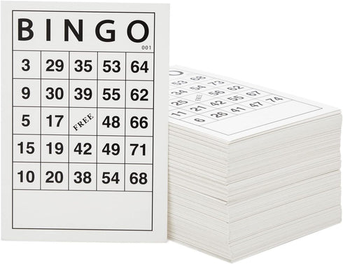 Juvale 180 Sheets Reusable Paper Bingo Cards Bulk - Disposable Number Game Set for Large Groups