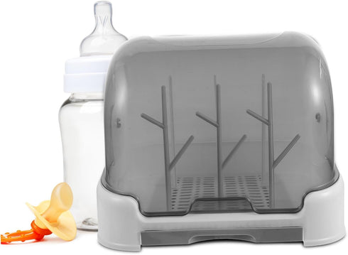 Countertop Yardwe Bottle Drying Rack with Dustproof Cover Space-Saving Organizer for Bottles Pacifiers Utensils