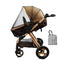 Stroller Mosquito Net for Baby - Sewn in Pouch, Toddler Net with Storage Bag, Black