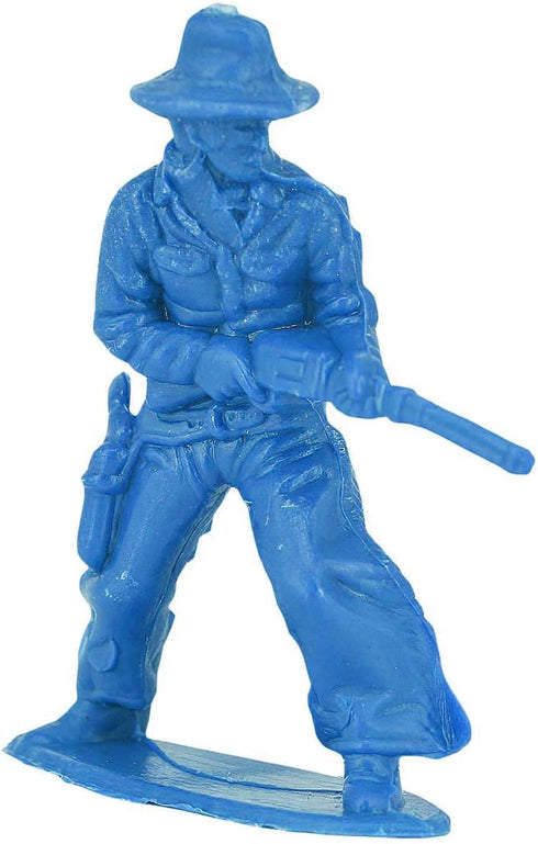 60 PCS Various Pose Cowboy Indian Toy Figures for Kids, Native American Miniature Kit 144 ct 2inch - 3inch (Blue)