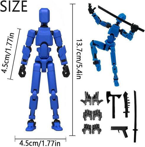 Dumwick Titan13 Dummy 13,3D 13 Robot Printed Multi-Jointed Movable Robot Action Figure,Nova Figure for Collectors