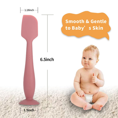 4Pack Baby Diaper Cream Spatula, Silicone Butt Spatula Baby Paste Diaper Cream Applicator for Newborn Babies