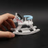 1:12 Dollhouse Miniature Rocking Horse Chair Scale Wooden Accessories Cute Cockhorse Dollhouse Furniture Decoration