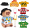 Cute Capybara Plush with 9 pcs Clothes & Accessories, Soft Capybara Stuffed