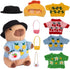 Cute Capybara Plush with 9 pcs Clothes & Accessories, Soft Capybara Stuffed