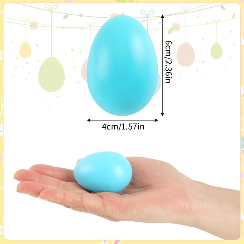 14pcs Set, 4 AUGSHY Egg Shakers Colors Plastic Maraca Eggs Sensory Percussion Toys for Early Rhythm Learning Music