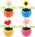 4 Solar Dancing Butterfly Toy Solar Powered Dancing Sun Flower in Colorful Pots, Animated Bobblehead Dancer Window Decor