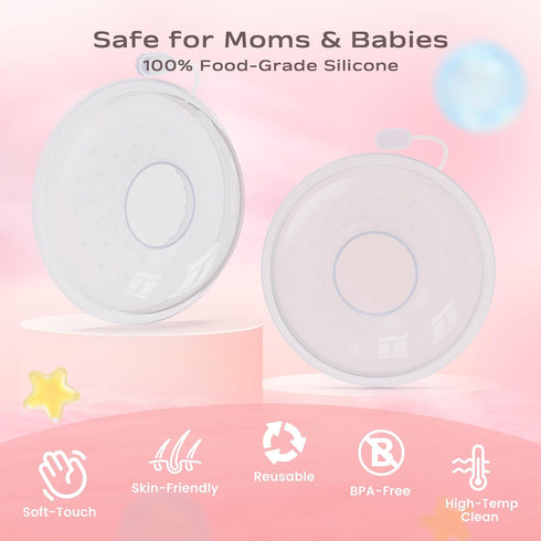 Hranio (1oz/30ml, 4 Counts) Milk Collectors for Breastfeeding Breast Milk Collector Milk Catcher for Breastfeeding