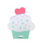 Cupcake Baby Teether, Infant Teether with Easy-to-Hold Design and Textured Back for Sore Gums