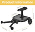 Universal Stroller Board, Buggy Board Rider with Detachable Seat, Suitable for Most Strollers, Holds 55lbs