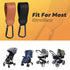 4pcs Stroller Hooks - Pushchair Clips, Multifunctional Hooks for Bags, Bike Car Storage (Brown Black)