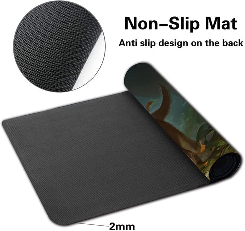 Board Game TCG Playmat Table Mats, 60X35 cm Mousepad for MTG CCG RPG Trading Card Game (Ferocious Pup)