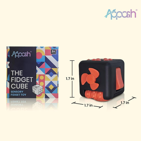 9-in-1 Fidget Cube - Premium Ultimate Sensory Fidget Toy for Stress & Anxiety Relief | Features ACU Rollers, Clickable