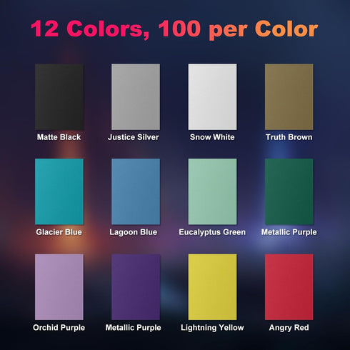 1200 Pack (12 Card Sleeves, Matte Dual Trading Card Sleeves with Opaque Back & Smooth Shuffle, Tear Resistant Card