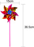 Elcoho 100 Pieces Plastic Rainbow Windmill Party Pinwheels DIY Pinwheel for Kids Toy Garden Party Lawn Decor, Assorted Color by Elcoho