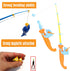 Timisea 3 Pcs Fishing Rod Pole Pool Toy, Magnetic Fishing Game for Toddler Kids, Baby Bath Toy, Educational Learning
