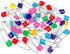 Kinteshun Baby Safety Pins, Kid Secure Clips Diaper Bib Nappy Pin with Safe Lock, 50pcs, 1.6 inches, 7 Assorted Colors