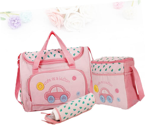 Set MERRYHAPY Diaper Bag Portable Changing Pad Nursing Bag Tote Bottle Holder Large Capacity Car Pattern