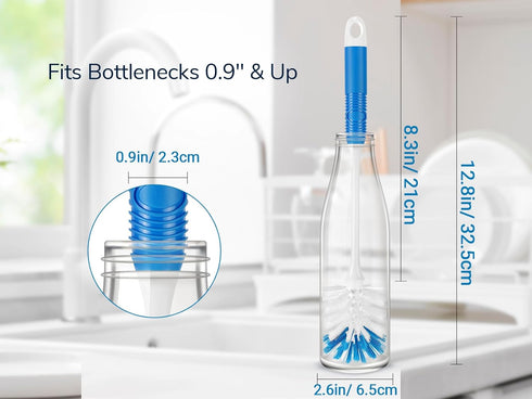 3 Pack Bottle Brush CleanerLong Water Bottle Brush for Tumblers, Cups, Glassware & Baby Bottles