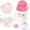 eDollable Realistic Baby Doll Accessories Set Toys for 12 inch Dolls Includes Doll