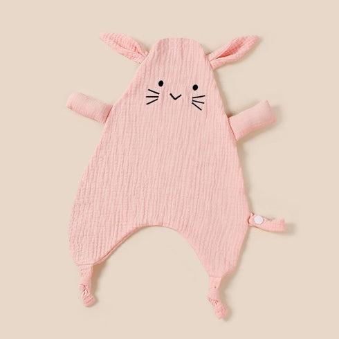 Lovely Muslin Security Blanket 2 Pcs Baby Comforter, Soft Breathable Soothing Towel Gift for Baby Shower, 40cm x 27cm