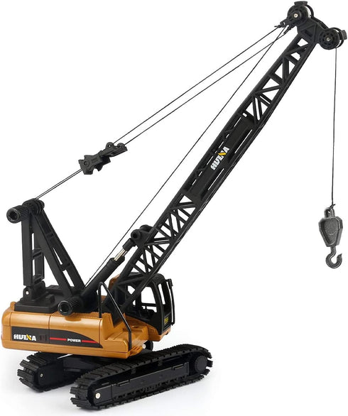 Qcar 1/50 Heavy Duty Construction Metal Crawler Crane, Truck Crane Vehicle Toys for Kids, Outdoor Sandbox Car Toys