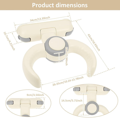 Muyoka Baby Shower Stand with Suction Cup, Adjustable Baby Shower Standing Support, Foldable Babys Bath Stand
