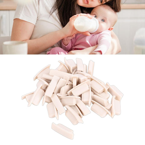 Generic 50pcs Breastfeeding Pump Spout Cap, Universal Silicone Sealing Plugs for Breast Pump Accessories, with Airtight