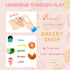 Embosomitr 12PCs Set Set 3 Ice Cream Toy Wooden Cake Toy Cutting Play Pretend Food Play Toy Kitchen with Wooden Knife