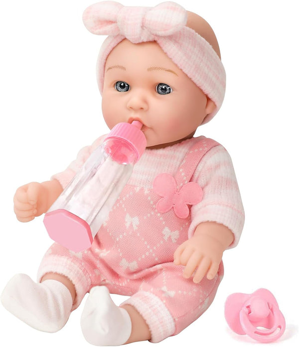 UZIDBTO 12" Baby Doll with Clothes and Accessories Set in Gift Box,12