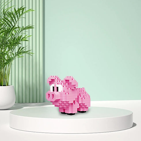 Kids Adult KLJM-10 Animal Micro Building Blocks Set for Home and Office Decoration (Piglet, 270PCS)