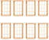 DOITOOL 8PCS Dollhouse Windows 1: 12 Scale Miniature Dollhouse Furniture Mini Window