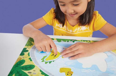 Peaceable Kingdom Scratch & Sniff Puzzles – Fruity Pool Party - 77pc Sensory Puzzle for Kids Ages 5 & Up