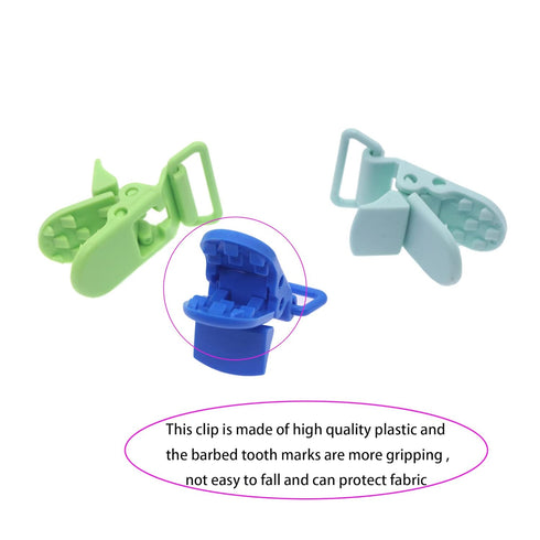 25Pcs Pacifier Clips Holders for DIY Teething Toys, Baby Blankets, Bib Holder Suit for 20mm Ribbon (Mix 20 Color)