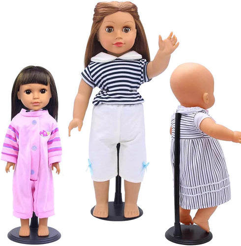 ZITA ELEMENT 2 Pcs Adjustable Doll Stand Holders Base for 14 Inch - 18 Inch Doll Accessories – Black.