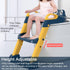 Irfora 2-Level Potty Training Toilet Seat with Step S Ladder Handle Foldable Toilet Trainer Seat Pedal Height