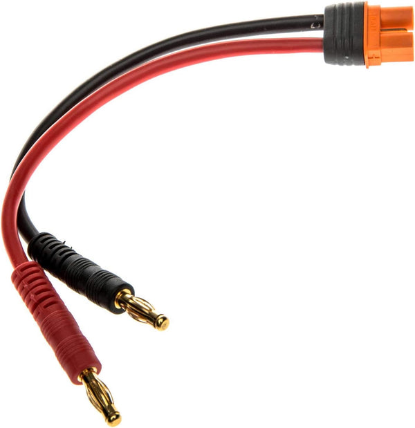 Spektrum Adapter - IC3 Battery / 4mm Male Bullets with 6" Wires, 13 AWG, SPMXCA315