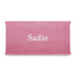 Custom Embroidered Pink Contoured Changing Pad with Plush Cover