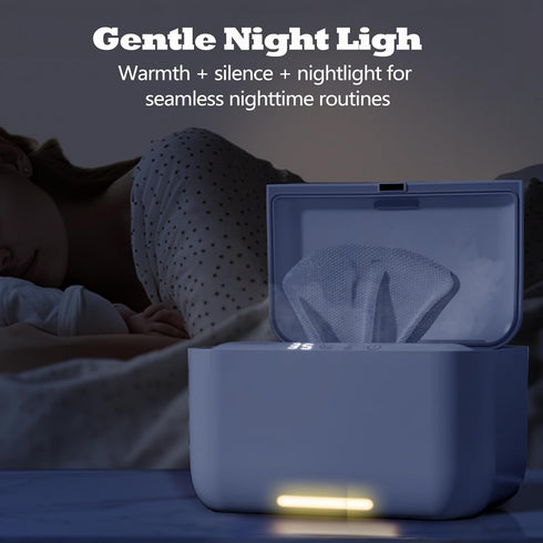 Wipe Warmer,Baby Wipe Warmer Dispenser,Large Capacity Wipe Holder Box Container with Night Light,Adjustable Temperature