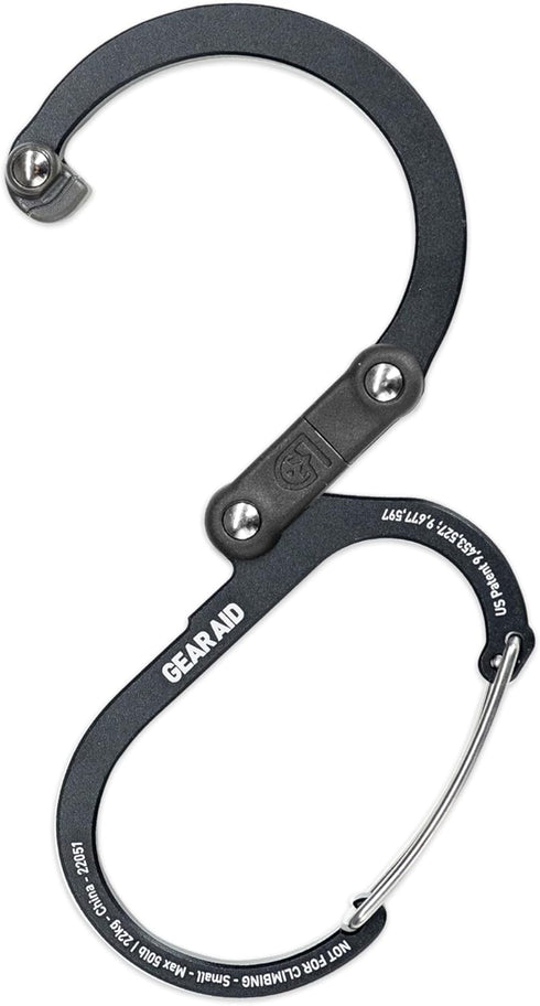 GEAR AID HEROCLIP (Small) Carabiner Clip and Hook for Hanging Bags, Purses, Lanterns, Tools, and More