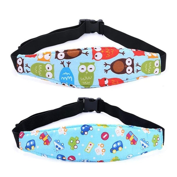 2 Pcs Cute Cartoon Adjustable Sleep Positioner for Infants, Baby Head Support for Stroller and Car Safety Seat