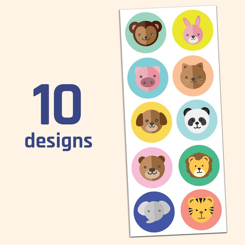 Farm Animal Stickers for Kids, 1.5" - 20 Sheets, 200 Total Stickers
