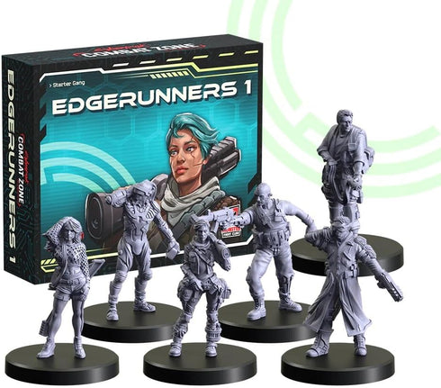 Monster Fight Club Cyberpunk Red Combat Zone Miniatures Expansion - Edgerunners 1 Starter Gang