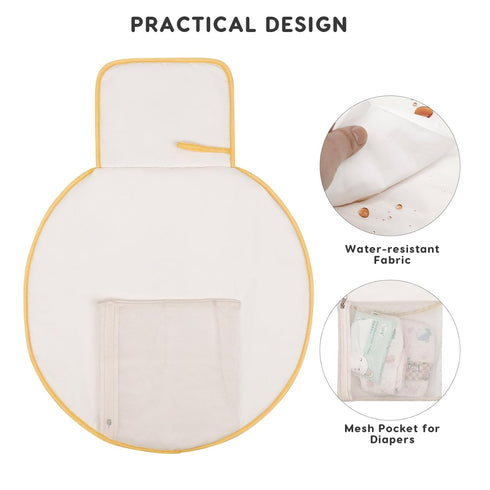 SONARIN Cute Portable Baby Changing Mat,Waterproof Folding Diaper Changing Pad Lightweight Travel Nappy Changing Mat